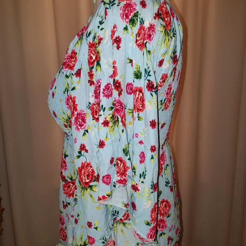 No Boundaries powder blue drop shoulder top XL - Picture 4 of 4